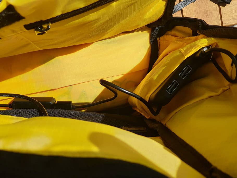 Powerbank im Solar-Rucksack