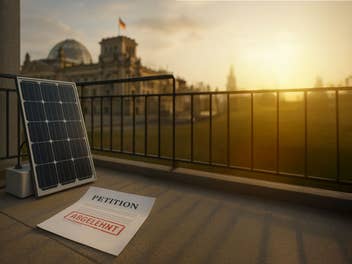 solarmodul-und-speicher-sinnbild-fuer-abgelehnte-balkonkraftwerk-speicher-petition-2 Solarmodul und Speicher Sinnbild für abgelehnte Balkonkraftwerk-Speicher-Petition
