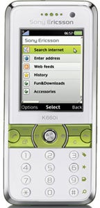 Sony K660i Datenblatt - technische Daten des Sony K660i Sony K660i Datenblatt - Foto des Sony K660i