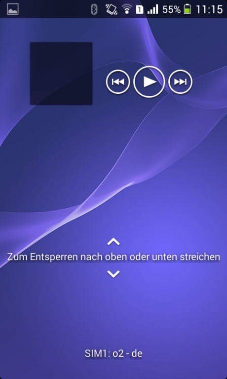 Sony Nutzer-Oberfläche