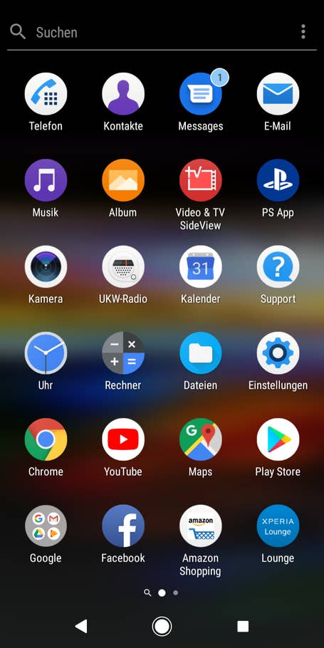 So sieht die Nutzeroberfläche des Sony Xperia L3 aus.