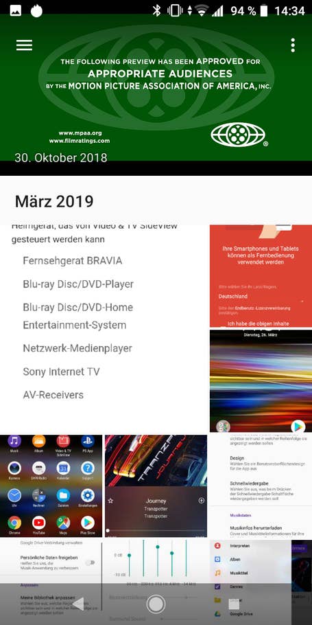 So sieht die Nutzeroberfläche des Sony Xperia L3 aus.