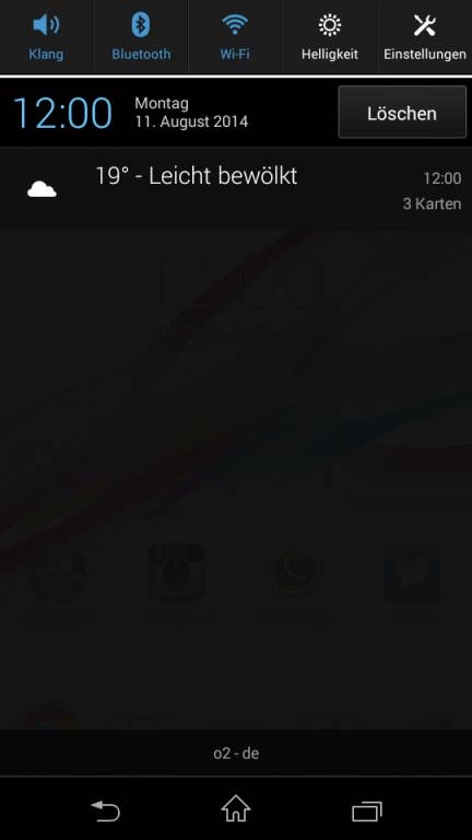 Sony Xperia M2: Screenshots der UI