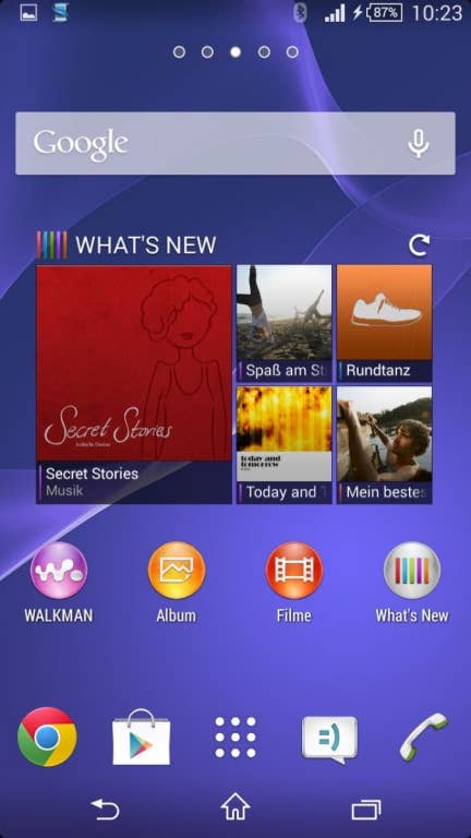 Sony Xperia Style Screenshots