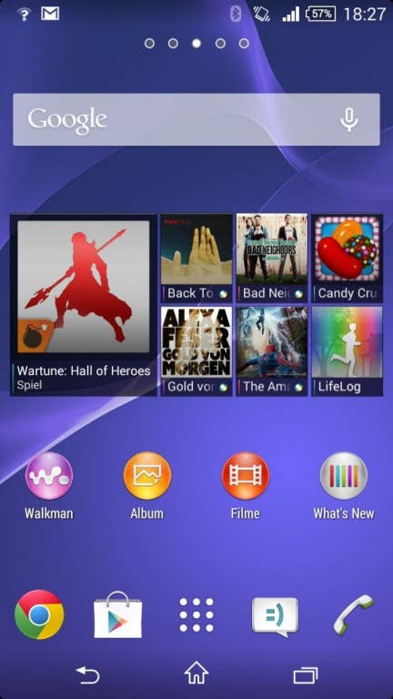 Sony Xperia Style Screenshots