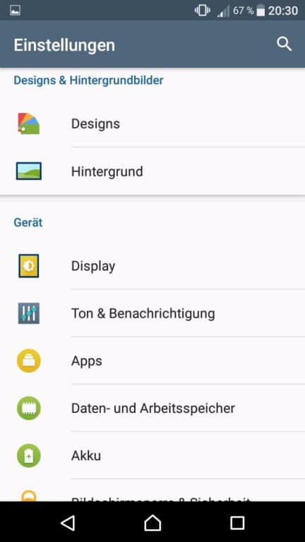 Sony Xperia XA - Die Software im Überblick