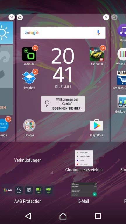 Sony Xperia XA - Die Software im Überblick