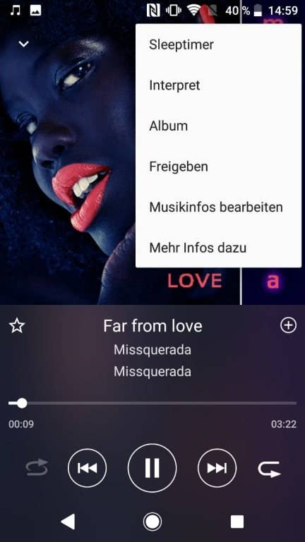 Sony Xperia XA2: Der Musik-Player