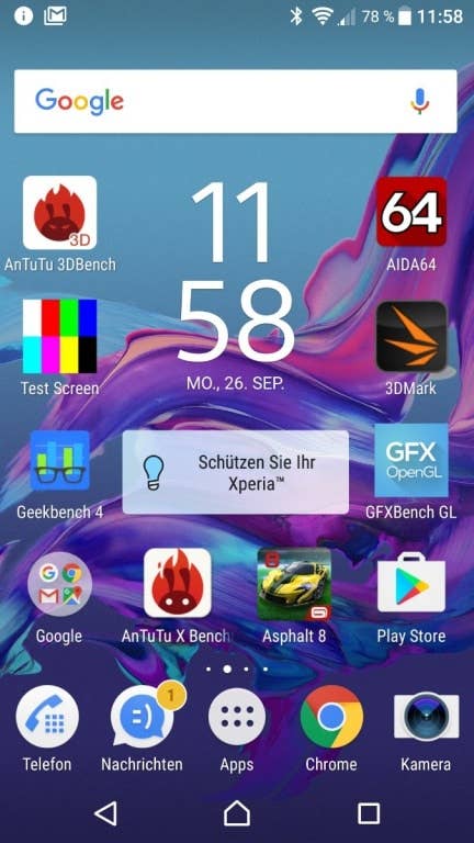 Sony Xperia XZ: Oberfläche, Menü und Musikplayer