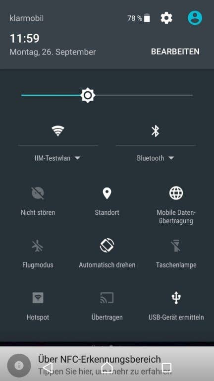 Sony Xperia XZ: Oberfläche, Menü und Musikplayer
