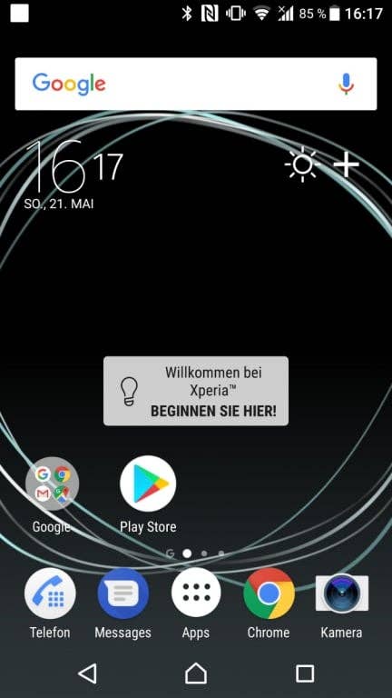 Sony Xperia XZ Premium im Test: das Menü