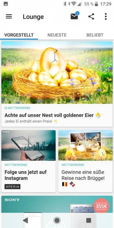 Sony Xperia XZ2: Screenshots