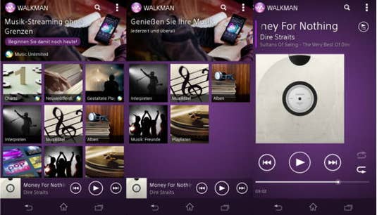 Sony Xperia Z1 Compact: Walkman-App