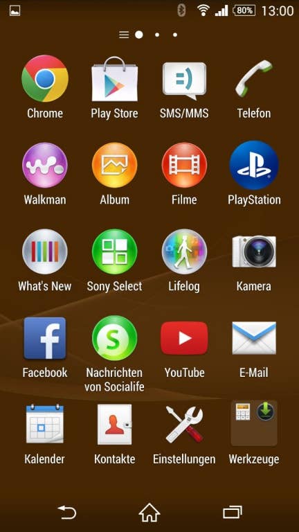 Sony Xperia Z3: Benutzeroberfläche