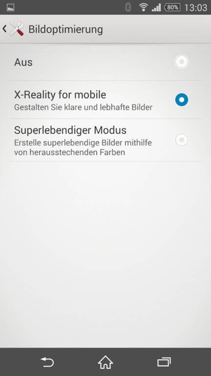 Sony Xperia Z3: Benutzeroberfläche