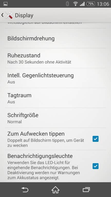 Sony Xperia Z3: Benutzeroberfläche