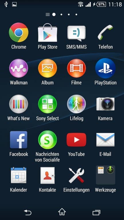 Sony Xperia Z3 Compact: Nutzeroberfläche