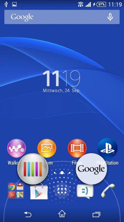 Sony Xperia Z3 Compact: Nutzeroberfläche