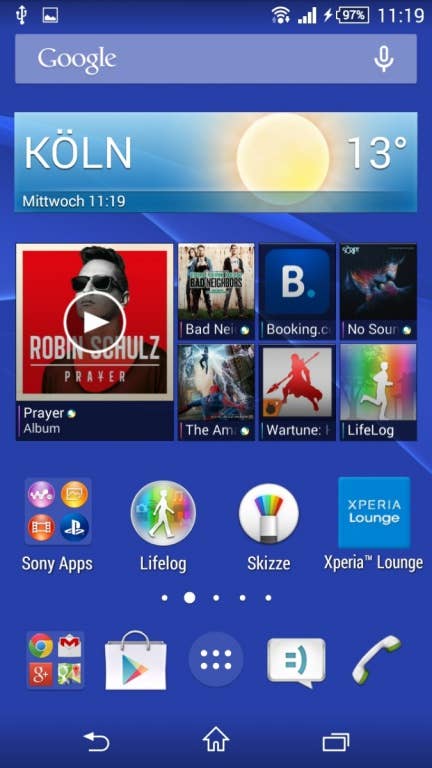 Sony Xperia Z3 Compact: Nutzeroberfläche