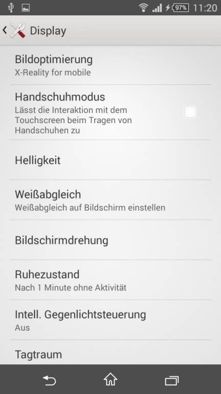 Sony Xperia Z3 Compact: Nutzeroberfläche