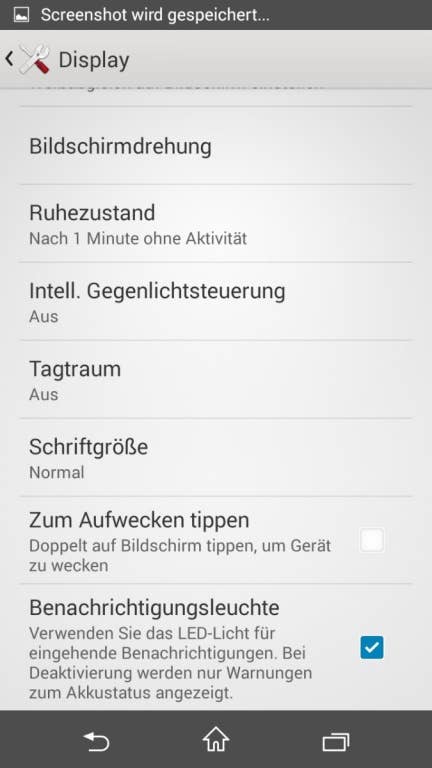 Sony Xperia Z3 Compact: Nutzeroberfläche