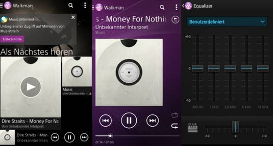 Sony Xperia Z3 Musik-Einstellungen Test