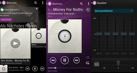 Sony Xperia Z3 Musik-Einstellungen Test