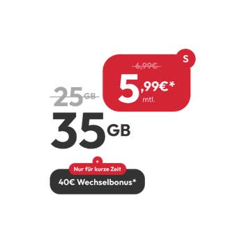 Sparsim 35 GB unter 6 Euro