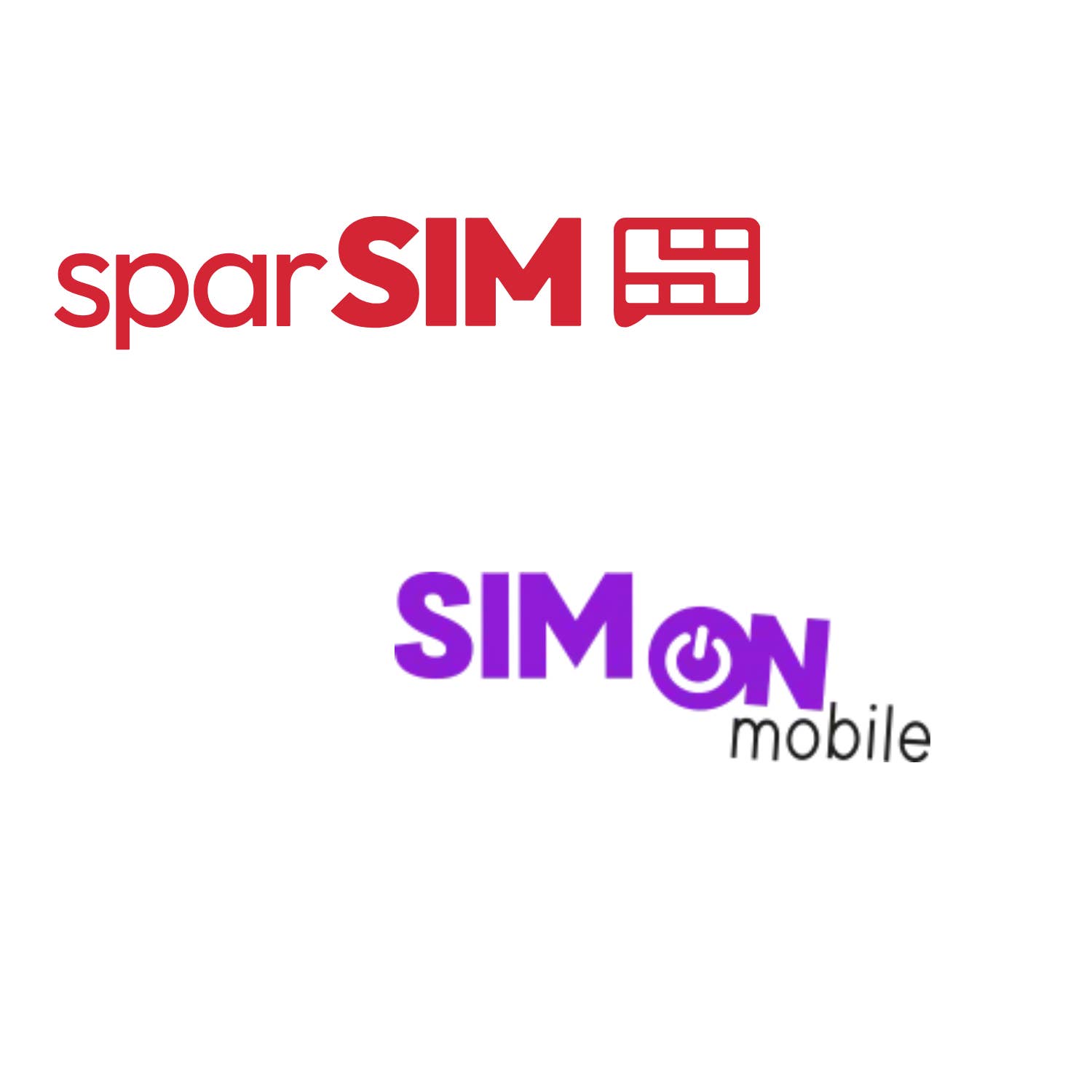 sparSIM und SIMon mobile Logos