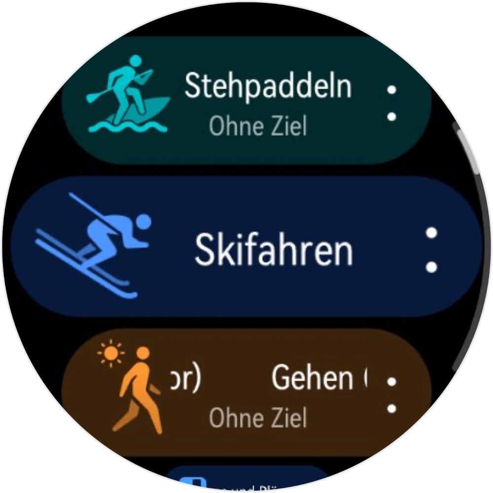 Sportprofile auf der Huawei Watch GT 7 Pro.