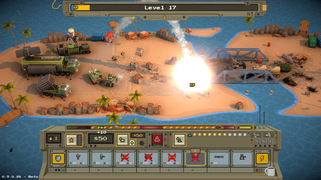 Ein Screenshot aus dem Kriegsspiel Warpips.