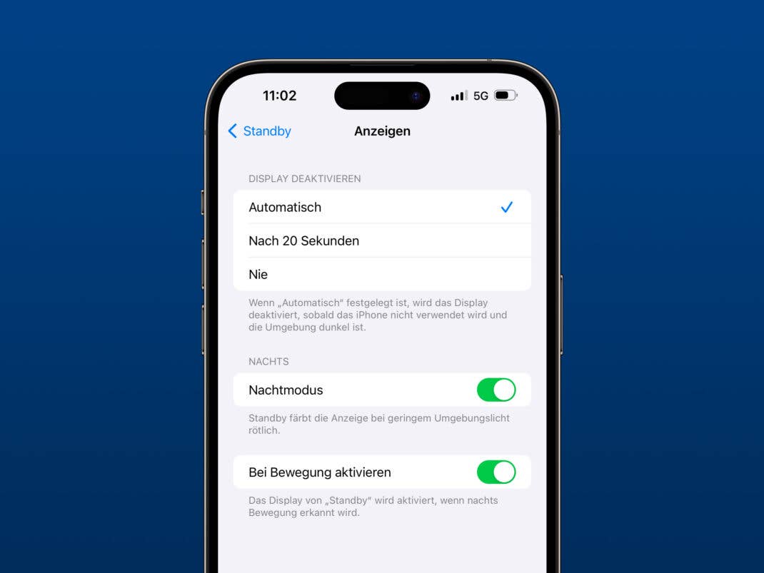 Neue Einstellungen für Standby in iOS 17.1