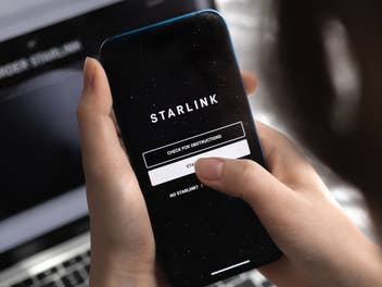 Starlink-Login auf einem Smartphone