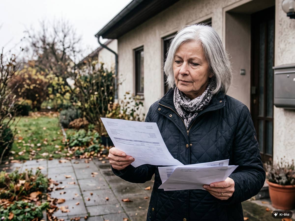 Neue Steuer-Regeln ab Januar 2027: Rentner bekommen mehr – doch eine Sache wird teurer Rentnerin liest vor ihrem Einfamilienhaus mehrere Briefe, daneben ein Briefkasten an der Hauswand