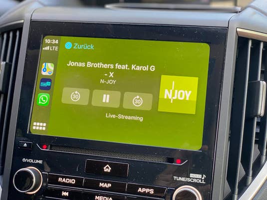 TuneIn Radio App über Apple CarPlay