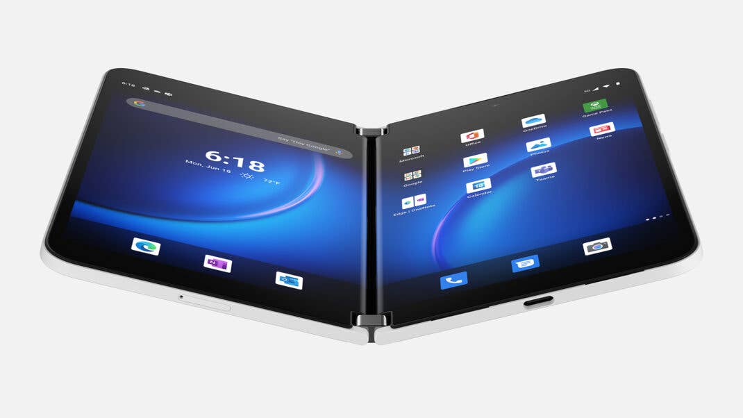 Die beiden Bildschirme des Surface Duo 2