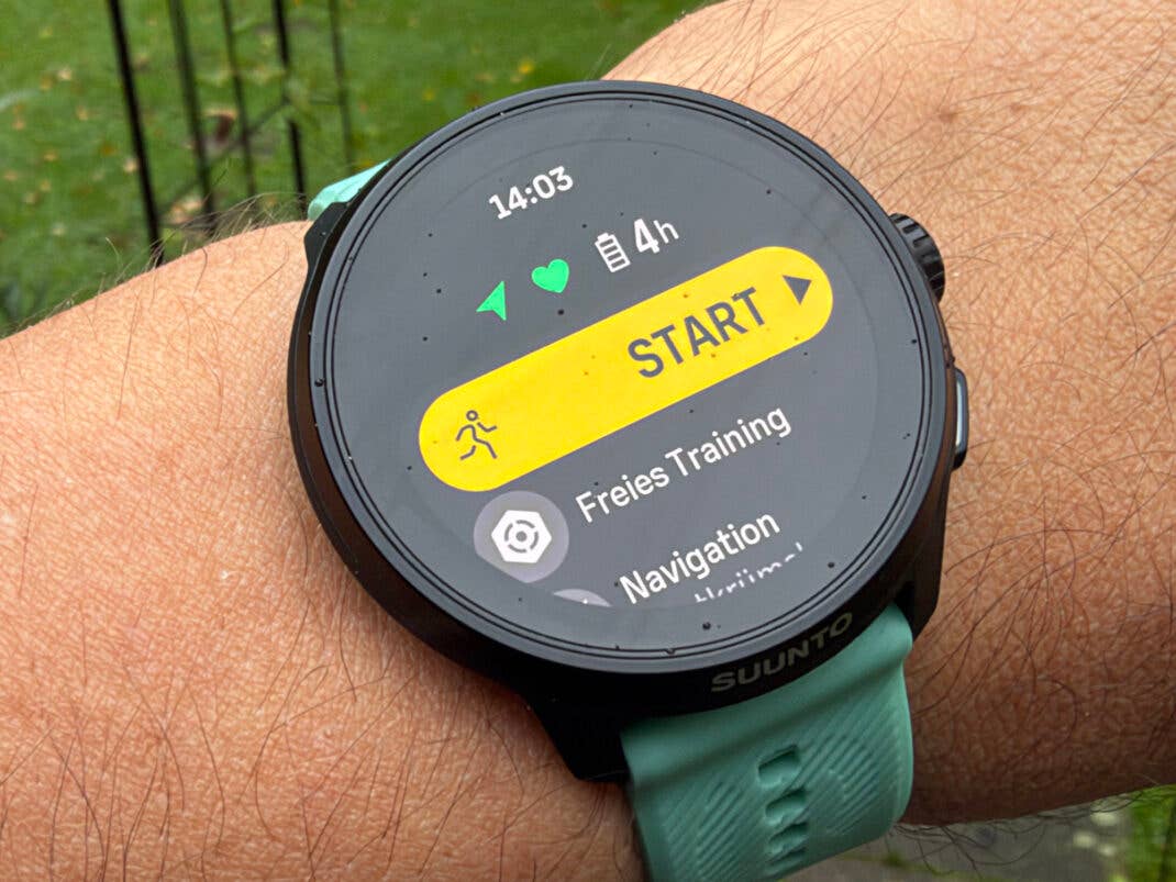Tracking-Start auf der Suunto Run 2.