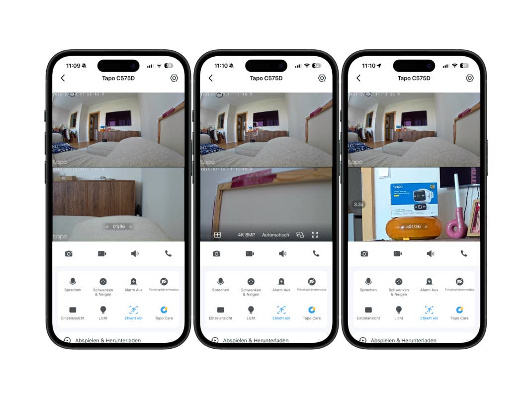 Screenshot aus der Tapo-App