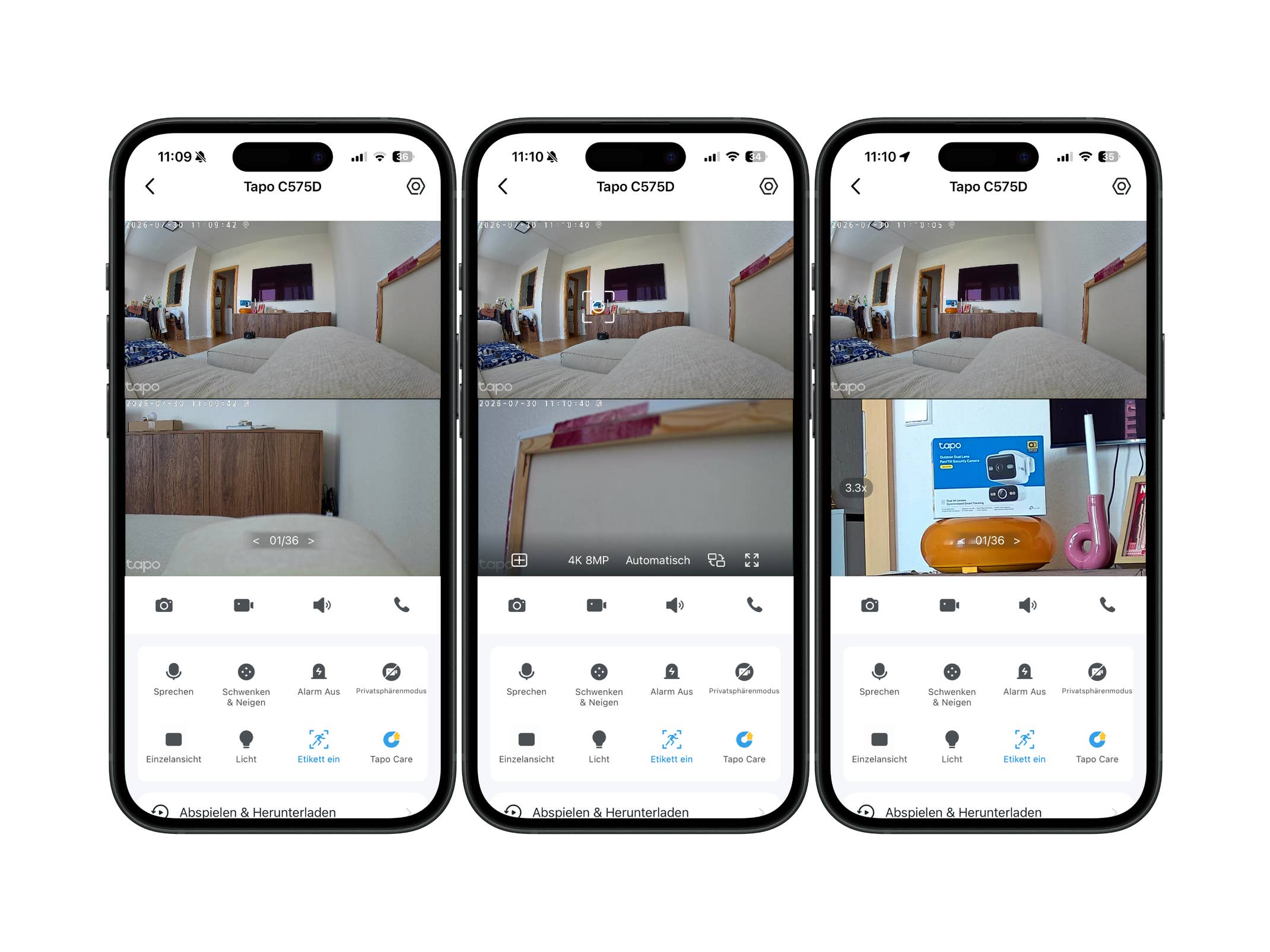 Screenshot aus der Tapo-App
