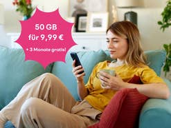 Tarif mit 50 GB für 9,99 Euro plus 3 Gratis-Monate