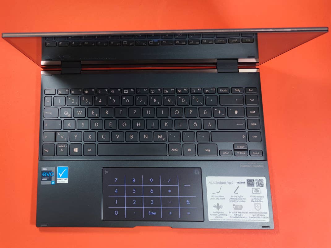 Tastatur des Asus Zenbook Flip S
