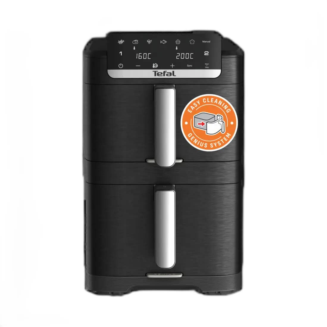 TEFAL Easy Fry Crispy Stack Doppelkammer-Heißluftfritteuse