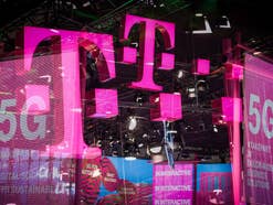 Telekom 5G MWC Telekom-Banner auf MWC 2019