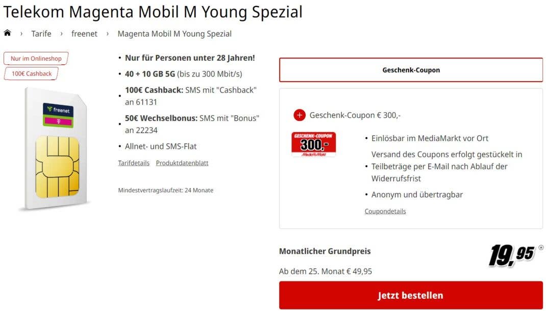 Telekom Magenta Mobil M Young Spezial - das steckt drin