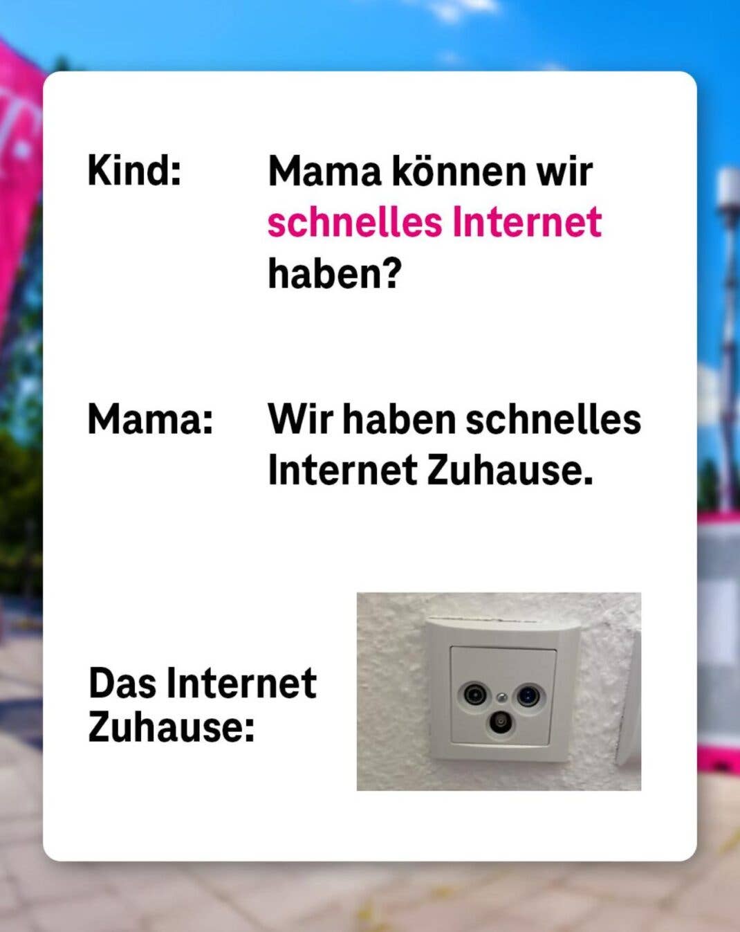 Telekom-Posting auf Instagram