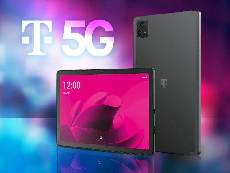Telekom T Tablet in der Front und Rückseiten-Ansicht.