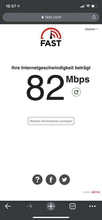 Tenda Lesertest Speedtest