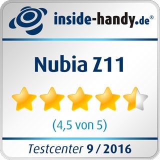 Testsiegel des Nubia Z11