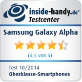 Testsiegel Samsung Galaxy Alpha