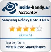 Testsiegel Samsung Galaxy Note 3 Neo